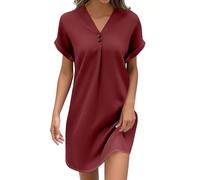 Générique Robe Femme Chic Et Elegant Fond De Vintage Mariée Demoiselle d'honneur Gaze Coton Robe Grande Taille Année 20 Femme 60 Ans Bleu Marine Mariage Orientale Guinguette (A11,L)