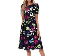 Générique Robe Femme Chic Et Elegant Vintage Demoiselle d'honneur Vert Sauge Ceremonie Longue Ete Portefeuille Noire Robe Charleston Rose Ete Grande Taille Pirate Femme Longue Boheme Chic (A08,M)