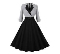 Générique Robe Femme Chic Robe Longue Ete Robe Femme Chic Robe Longue EteRobe de Cocktail à Manches Courtes pour Femme Tenue décontractée pour Le Travail l'église (Black XXL)