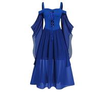 Générique Robe Femme Halloween Costume Elfe Citrouille Cape Médiévale Sorciere Tenue Gothique Sorcier Soiree Robe Vampire Femme Sorcière Taille Déguisement Infirmière Halloween 4XL
