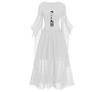Générique Robe Femme Halloween Princesse Petit Chic Déguisement Sorcière Adolescente Robe Sorciere Gothique Demon Cosplay Mariée Hallowen Elegant Costume Halloween Femme XXL