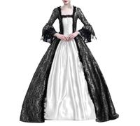 Générique Robe Femme médiévale Victorienne rétro Baroque DéGuisement Robe Reine Femme Victorienne médiévale Renaissance Gothique Steampunk Halloween Cosplay Grandes Tailles fête Princesse Costume