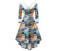 Générique Robe Femme Noel Gala Bal Sequin Sexy Costume Noël Femme Costume Christmas Fete Bustier Tenue Mère Noël Sexy Elegant Paillette Elegante Chaude Robe Moche de Noel 5XL