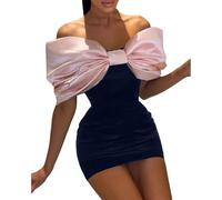 Générique Robe Fêtes De Fin D'année Père Noël Féminine Bustier Fête Réveillon Tenue Féerie Rouge Festive Matière Fluide Paillettes Dorées Costume Femme Ceinture Satin Sapin Dentelle Perles Soirée