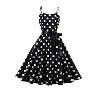 Générique Robe Fille 8 Ans Robe de Princesse sans Manches pour Petite Fille idéale pour printanières et Estivales avec Un Motif à élégant (Black, 7-8 Years)