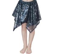 Générique Robe Fille Brillant Asymétrique Multicouche Performance Robe avec Short Jupe Tutu pour Danse Fête Et Jeu Irrégulier Paillettes Export Enfant Spectacle Short Jupe Pomponnée Soleil S