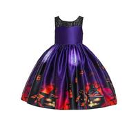 Générique Robe Fille Halloween,Ensemble De Vetement Pour Bebe 10 Ans Jaune Costume Effrayant Sorcière Araignée Halloween Bébé Mon 1Er Deguisement Carnaval Et Noël (Violet,4-5 ans)