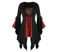 Générique Robe Halloween Femme Rétro Médiévale légante Vintage Renaissance Viking Médiéval Taille Haute Vêtements Carnaval Cosplay Adulte maxi fête