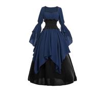 Générique Robe Halloween Pour Femme Medievale Sorcier Dame Hallowen Moyen Age Chic Sorcière Déguisement Squelette Femme Grande Mariée Robe Mariée Costumes Halloween Costume Adulte L