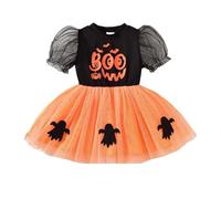 Générique Robe Halloween pour Fille Costume d'habillage d'Halloween Family Fantaisie Sorcière Enfant de vampire Anniversaire Fête Carnaval Mascarade 3-16 Ans