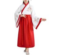 Générique Robe Hanfu Chinoise Pour Enfants Hanfu Costume Traditionnel Chinois Deguisement Chinoise Costume Avec Jupe Midi Kimono Japonais Enfantss Costume Carnaval Cosplay Vêtement Manches Longues