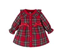 Générique Robe Hiver Enfant Fille,Robe à Carreaux à Manches Longues avec NœUd Et Capuche IntéGréE IdéAle pour Les FêTes De Fin D'AnnéE des Filles (Red 3-4 Years)