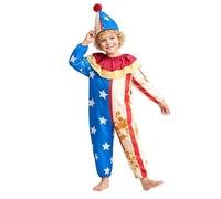 Générique Robe Homme Clown Carnaval Costume Homme Cape Femme Festival Poncho Déguisement Étole Scène Robe Clown Poncho Carnaval Châle Déguisement Étole Femme Combinaison Colorée 3-13 Ans
