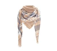 Générique Robe Livraison Rapide Châle long chaud pour femmes enveloppe de grandes écharpes en cachemire gland écharpe à carreaux Noyer Blanc (Khaki, One Size)