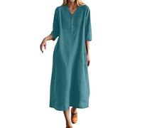 Générique Robe Longue décontractée Femme Tendance 2025 création élégante et Confortable pour Un Style Quotidien raffiné (Green, M)