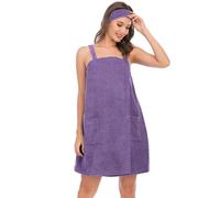Générique Robe Longue en Dentelle pour Femmes Lingerie Bordure - Peignoir d'été à Bretelles pour Femmes, Robe de Bain, Salon de beauté, Sexy, Serviette de Bain, 2023 Body Agrafe (Purple, M)