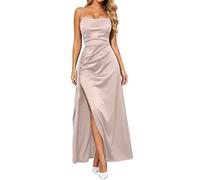 Générique Robe Longue Femme Bretelles Épaules Dénudées Fente Latérale Unie Soirée Chic Élégante Vêtement Femme Été Tendance Mariage Cocktail Plage Cérémonie Luxe Simple Moderne Dos Nu