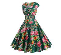 Générique Robe Longue Femme Chic Et Elegant - Robe De SoiréE DéContractéE à Col en V Et Manches Courtes pour Femme Foyer des AnnéEs 1950 Robes pour Femmes ÉLéGantes Et Sexy