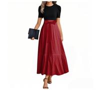 Générique Robe Longue Femme Combinaisons Et Combishorts De Bal Ete Mi Fluide Medievale Renaissance Gala Robe Steampunk Femme Ete Grande Taille Rouge Cacatoes Longue Tailleurs-Jupes (A13,XL)