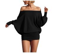 Générique Robe Longue Femme Sexy Maxi Robes sans Bretelles Dos Nu Bodycon Moulante Élégante A-Ligne Chic Robes Courte Bodycon Noir Ruched d'Été Décontractée pour Cocktail Party