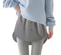 Générique Robe Longue Femme,Women's Adjustable Shirt Extender Removable Layering Half Length Underskirt with Jupe Sexy Courte(Silver,XL)