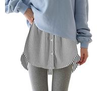 Générique Robe Longue Femme,Women's Adjustable Shirt Extender Removable Layering Half Length Underskirt with Jupe Sexy Courte(Dark Gray,XL)