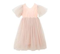 Générique Robe Longue Grande Fille Imprimé Étoiles Décontractée Tulle Princesse Vêtement pour Adolescent Robe D été(8-9 Years)