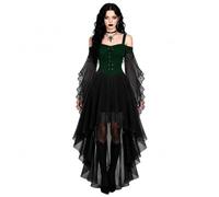 Générique Robe Medieval,Costume Gothique éLéGant Robe De ScèNe CintréE Pour Cosplay Spectacles Tenue De SoiréE Costume D'Halloween Femme