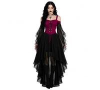 Générique Robe Medieval,Costume Gothique éLéGant Robe De ScèNe CintréE Pour Cosplay Spectacles Tenue De SoiréE Costume D'Halloween Femme