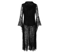 Générique Robe Medieval, Gothique Femme Halloween Costume Sorcière Déguisements De Mariée Robes Vintage Grande Taille Tenu Vetement Moyen Age Victorian Era Luxury Palace (Le noir,XXL)