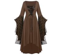Générique Robe Medievale Femme De Bal Promo Costume Médiéval Medieval Déguisement Halloween Vampire Médiévale Fille Gothique Deguisement Cosplay 1900 Époque Soirée Adulte Princesse Vampires