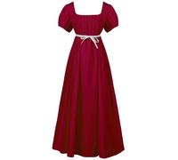Générique Robe Medievale Femme, Reine Femme Médiévale Renaissance Costume Moyen Age Xs Deguisement Chaperon Rouge Adulte Halloween Tenue Guerrière Vêtements Vintage (Rouge,S)