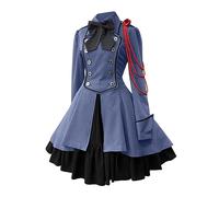 Générique Robe Medievale Femme Victorienne, Robe de Princesse Longue Style Rétro Femme Manches Trompette pour Cosplay Élégant Costume de Bal Médiéval Costume de Halloween Carnaval