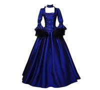 Générique Robe Medievale Femme Vintage Victorienne Steampunk Ample Gothique Medievale Costume Reine DéGuisement Victorienne DéGuisements Dress Renaissance Carnaval Halloween FêTe Élégant