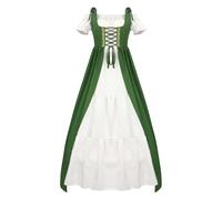 Générique Robe Médiévale Medievale Femme Moyen Age Costume Sorciere Deguisement Princesse Arwen Renaissance Gothique Tenue Viking Corset Victorienne Steampunk Vampire De Marron
