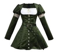 Générique Robe Medievale,Robe Gothique CorsetéE Costume De SoiréE Pour Un DîNer à ThèMe Halloween Halloween Costume Femme