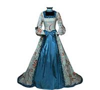 Générique Robe Médiévale Robe pour Femmes Plus Taille Square-Collar Patchwork Bandage Longue Manche Robe Longue Robe Femmes Robe Sexy Robe Gothique Deals of The Day