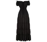 Générique Robe Medievale, Victorienne Reine Costume Renaissance Parti Vintage Deguisement Halloween Petite Femme De Soirée pour Ronde Jupe Medievale Vêtements Moyen Age (Le Noir,3XL)
