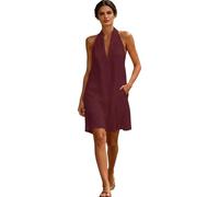 Générique Robe Mini Longue Robe D'éTé Femme Fluide Grande Taille DéContractéE, IdéAle Au Quotidien avec Une Coupe Ample Et Confortable