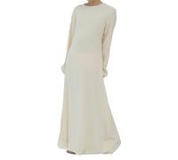 Générique Robe Musulmane Fille Dubai Turque Abaya Confortable Superposition Enfants Robe pour Printemps été Robe légère Couverture Port Quotidien âge 3-12 Ans(Beige, 11-12 Years)