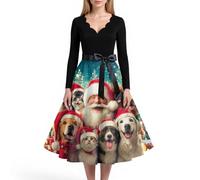 Générique Robe Noel Femme Elegant Et Glamour Tenue Sexy Noël de Soiree Jupe Noel Deguisement Sexy Soirée Rigolo Et Elegant Robe Soiree Femme Bleu Ciel 5XL