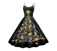 Générique Robe Noel Femme Noël Vêtements De pour Filles Hiver Mi Longue Laide Imprimée Noire Cocktail Et Fête Pull Top Laine Femmes a-Le Noir XXL