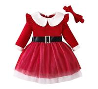 Générique Robe Noel Fille Enfant De Soirée Tenue Noël Rouge Ceremonie Ans Soiree 6-14