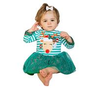 Générique Robe Noel Fille, Robe De Noel Bebe Fille en Tulle à Manches Longues Pull De Ensemble | bébé Mon 1er / 2e / 3e Anniversaire en Coton à Manches