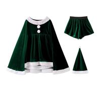 Générique Robe Noel Fille, Robe NoëL Enfant BéBé Fille Nouvel Manche Longue Imprimé PèRe NoëL Hiver My 1St Christmas Bodysuit De | avec Tutu Jupe Verte Ensemble Pailleté avec Nœud Papillon, Rouge