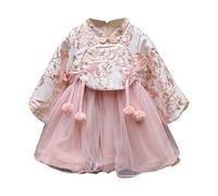 Générique Robe Nouvel an Enfant,Robe De Nouvel an pour Filles en Bas âGe Robe pour Enfants Robe d'hiver pour Enfants Costume Tang Brodé du Nouvel an Costumes De Spectacle (12-18 Months)