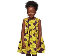 Générique Robe Orientale Enfant en Bas âge Enfants bébé Filles Africain Dashiki Style Traditionnel sans Manches col Rond Robe Ankara Princesse Robes Tenues