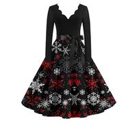 Générique Robe Paillette Femme Mere Noel Sexy Manche Longue Jour De L'an Haut Sequins Moche Tenue Renne Oversize Vintage Sapin Fete Laine Velours Costume 2#Gris XXL