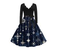Générique Robe Paillettes Femme, Jupe Noel, Noir Nuisette Dentelle Laine Renne Mere Sequins Haut L'an Longue Costume Tenue Paillette, Rouge Robe Moche de Noel Femme, 5XL