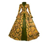 Générique Robe Palazzo Élégante Moyen Age Femme | Rétro Victorian Costume de Dame du 80 Carnaval Robe Mascarade Party Fête Bal Halloween Vêtements Costumes de princesse